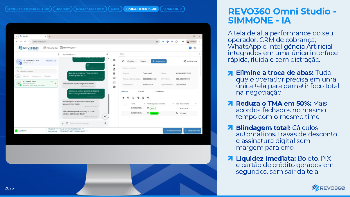 IA - INTELIGÊNCIA ARTIFICIAL para cobrança e recuperação de crédito do REVO360